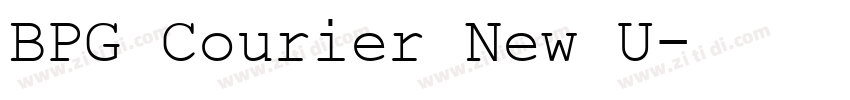 BPG Courier New U字体转换